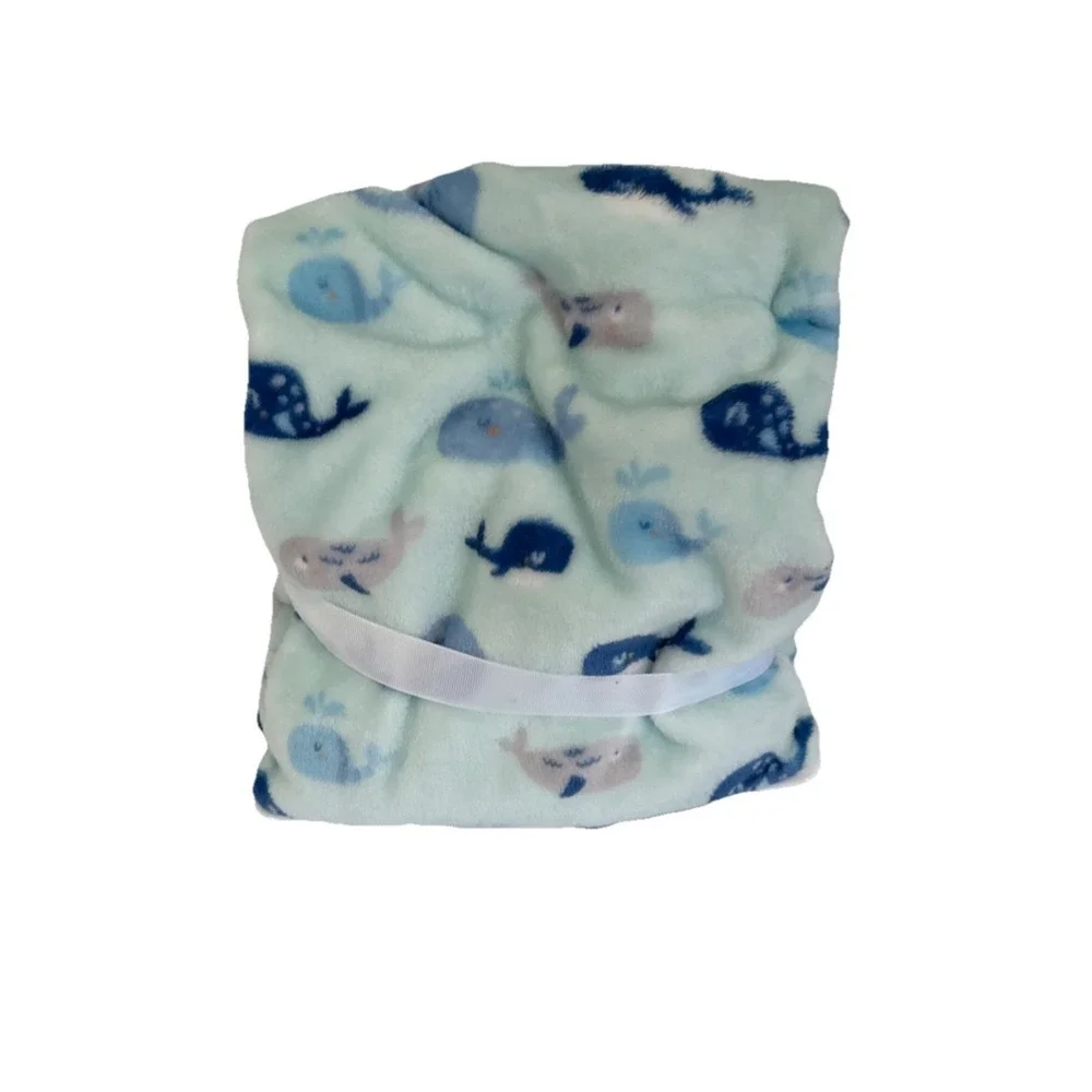 Stylish Baby Shark Plush Toy Blanket Set Boys Blue Ocean Sea Life Fleece NWT